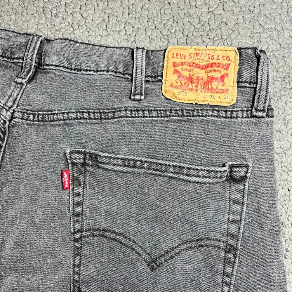 Levis 559 Relaxed Straight Gray Denim Jeans Mens 40x30 (40x27)